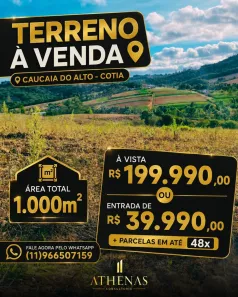Lote/Terreno à venda, 1000m² no Centro (Caucaia do Alto), Cotia
