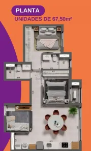 Apartamento com 2 Quartos à venda, 68m² no Vila Sinibaldi, São José do Rio Preto