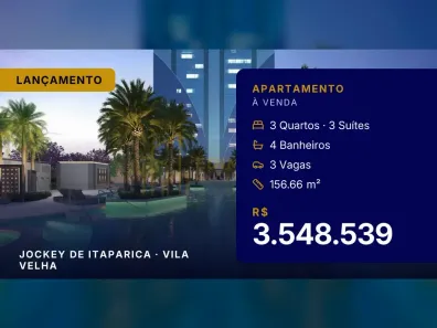 Apartamento com 3 Quartos à venda, 156m² no Jockey de Itaparica, Vila Velha