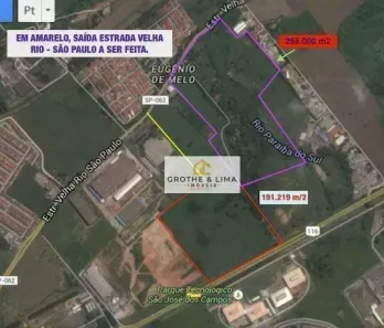 Lote/Terreno à venda, 265000m² no Eugênio de Mello, São José dos Campos