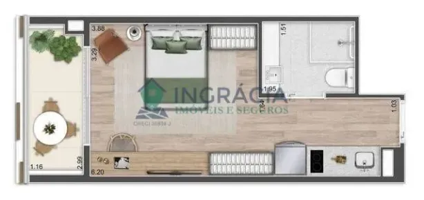 Apartamento com 1 Quarto à venda, 28m² no Sumarezinho, São Paulo