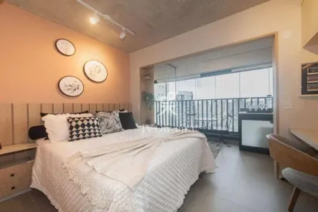 Apartamento com 1 Quarto para venda ou aluguel, 25m² no Brooklin Paulista, São Paulo