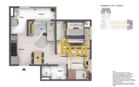 Apartamento com 2 Quartos à venda, 32m² no Cidade Naútica, São Vicente