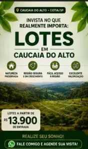 Lote/Terreno à venda, 500m² no Jardim Atalaia, Cotia