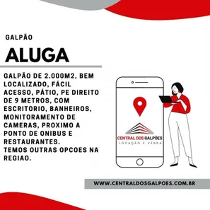 Galpão/Depósito/Armazém para alugar, 2000m² no Kennedy, Contagem