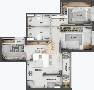 Apartamento com 2 Quartos à venda, 56m² no Vila Rosália, Guarulhos