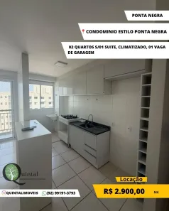 Apartamento com 2 Quartos para alugar, 49m² no Ponta Negra, Manaus