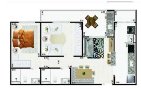 Apartamento com 2 Quartos à venda, 72m² no Caiçara, Praia Grande