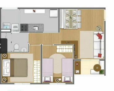 Apartamento com 2 Quartos à venda, 49m² no Narita Garden, Vargem Grande Paulista