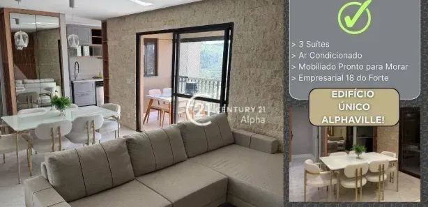 Apartamento com 3 Quartos para alugar, 120m² no Dezoito do Forte Empresarial/Alphaville., Barueri