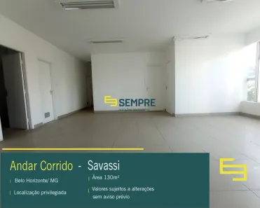 Sala Comercial para alugar, 130m² no Savassi, Belo Horizonte