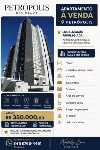 Apartamento com 2 Quartos à venda, 55m² no Petrópolis, Natal