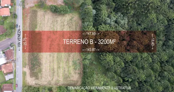 Lote/Terreno à venda, 3200m² no Jardim Padre José de Anchieta, Campo Largo
