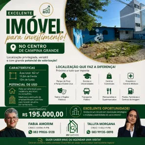 Casa com 2 Quartos à venda, 162m² no Centro, Campina Grande