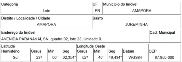 Lote/Terreno à venda, 585m² no , Amaporã