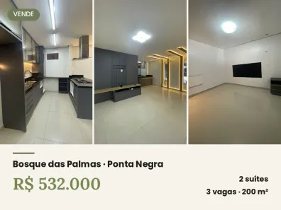 Casa com 2 Quartos à venda, 200m² no Ponta Negra, Manaus