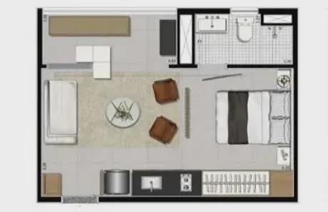 Apartamento com 1 Quarto para alugar, 49m² no Vila Olímpia, São Paulo