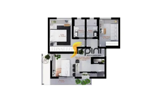 Apartamento com 2 Quartos à venda, 69m² no Jaraguá, Uberlândia