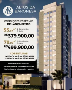 Apartamento com 3 Quartos à venda, 70m² no Condomínio Recanto da Baronesa, São José dos Campos