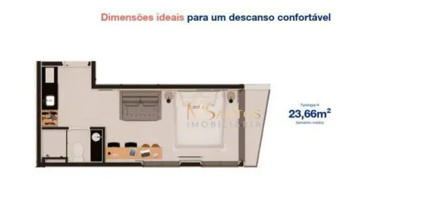 Apartamento com 1 Quarto à venda, 24m² no Cachoeira do Bom Jesus, Florianópolis
