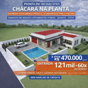 Fazenda/Sítio com 3 Quartos à venda, 1000m² no Vila Dom Pedro, Atibaia
