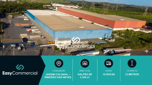 Galpão/Depósito/Armazém para alugar, 3331m² no Jardim Colonial, Ribeirão das Neves