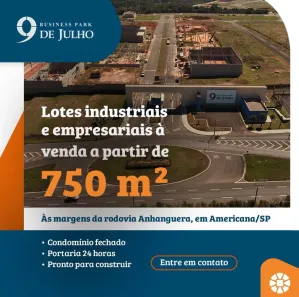 Lote/Terreno à venda, 752m² no Parque Industrial 9 de Julho, Americana