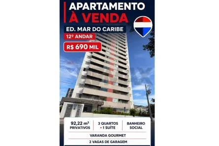Apartamento com 3 Quartos à venda, 92m² no Samuel Grahan, Jataí