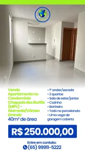 Apartamento com 2 Quartos à venda, 40m² no Ponte Nova, Várzea Grande
