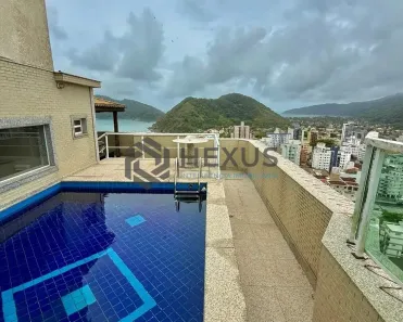 Cobertura com 3 Quartos para alugar, 220m² no Vila Alzira, Guarujá