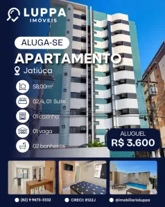 Apartamento com 2 Quartos para alugar, 58m² no Jatiúca, Maceió