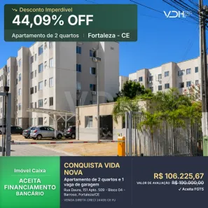 Apartamento com 2 Quartos à venda, 41m² no Barroso, Fortaleza