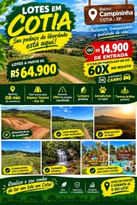 Lote/Terreno à venda, 500m² no Cachoeira, Cotia
