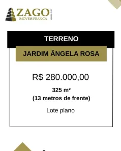 Lote/Terreno à venda, 325m² no Jardim Ângela Rosa, Franca