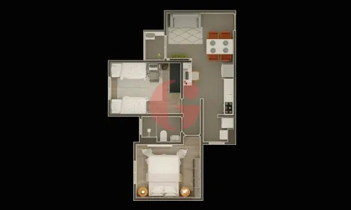 Apartamento com 2 Quartos à venda, 51m² no Loteamento Jardim Sol Nascente, Jacareí
