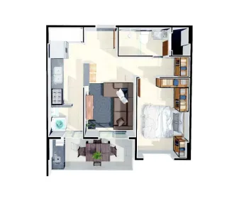 Apartamento com 1 Quarto à venda, 47m² no Caiçara, Praia Grande