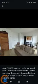 Apartamento com 3 Quartos para alugar, 75m² no Camboinha, Cabedelo