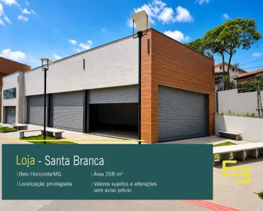 Ponto Comercial para alugar, 268m² no Santa Branca, Belo Horizonte