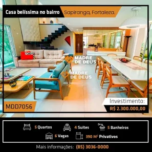 Casa com 5 Quartos à venda, 390m² no Sapiranga-Coité, Fortaleza