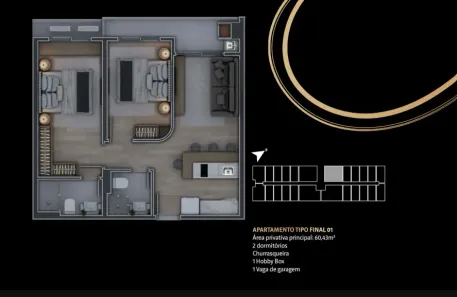 Apartamento com 2 Quartos à venda, 60m² no Campeche, Florianópolis