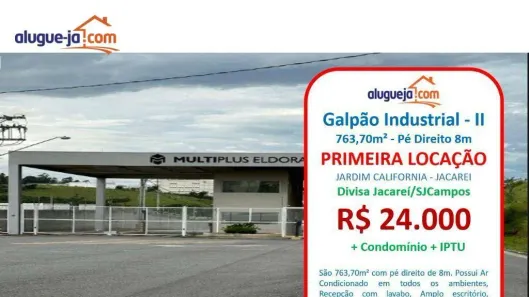 Galpão/Depósito/Armazém para alugar, 764m² no Jardim Califórnia, Jacareí