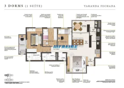Apartamento com 3 Quartos à venda, 83m² no Vila Floresta, Santo André