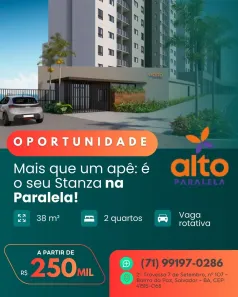 Apartamento com 2 Quartos à venda, 37m² no Bairro da Paz, Salvador