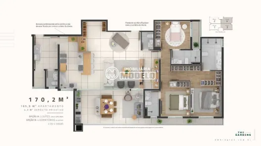 Apartamento com 3 Quartos à venda, 170m² no Jardim Elite, Piracicaba