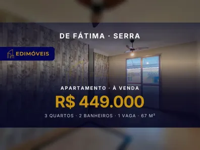 Apartamento com 3 Quartos à venda, 67m² no de Fátima, Serra