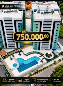 Apartamento com 3 Quartos à venda, 84m² no Cruz das Almas, Maceió
