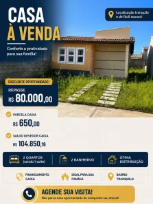 Casa de Condomínio com 2 Quartos à venda, 54m² no Vila Parque Horizonte, Paço do Lumiar