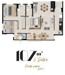 Apartamento com 3 Quartos à venda, 107m² no Condomínio Itamaraty, Ribeirão Preto