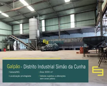 Galpão/Depósito/Armazém à venda, 3000m² no Distrito Industrial Simão da Cunha, Sabará