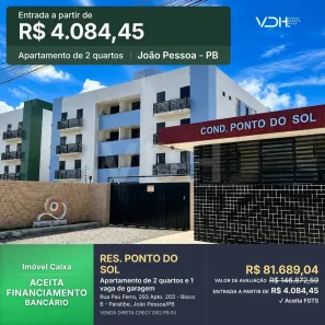 Apartamento com 2 Quartos à venda, 55m² no Paratibe, João Pessoa
